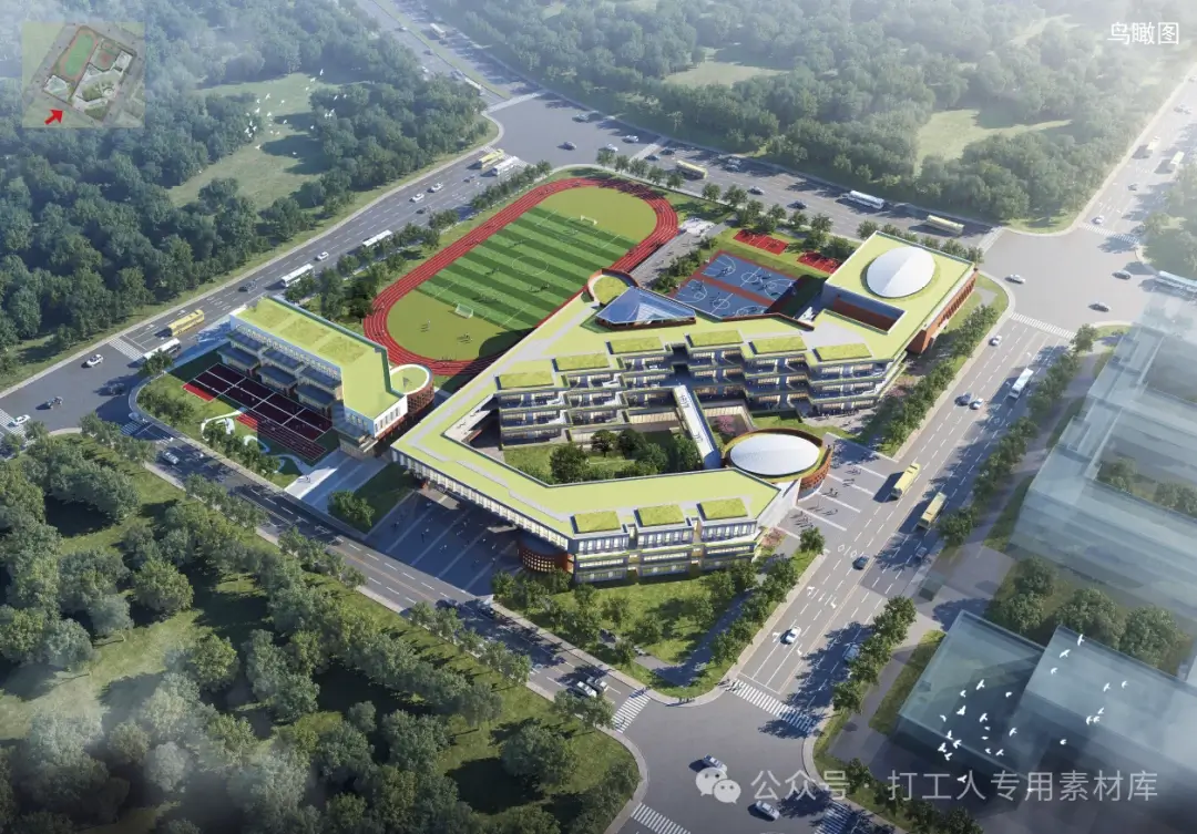 南京市龙翔启动区规划小学及幼儿园建筑方案设计合集（3套，950M）【WY548】