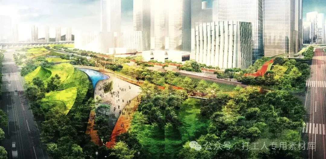 深圳北站商务中心区城市绿谷景观规划设计国际咨询 （210P，261M）【WB337】
