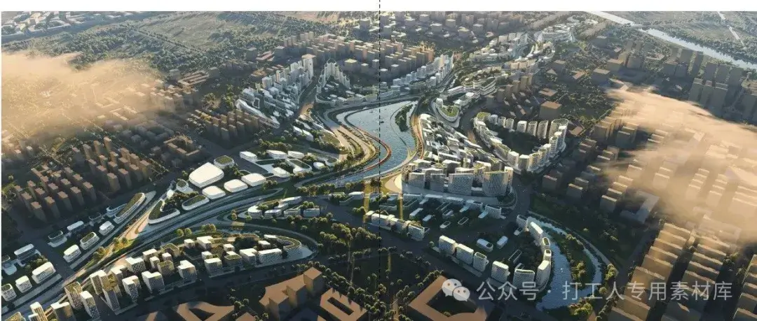 郑州国际文化创意产业园中轴线城市设计方案【AECOM、扎哈】（2套，512M）【WB568】