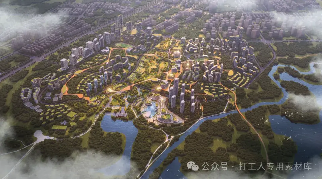成都青龙湖未来公园社区城市设计【清华大学】（76P，50M）【WB405】