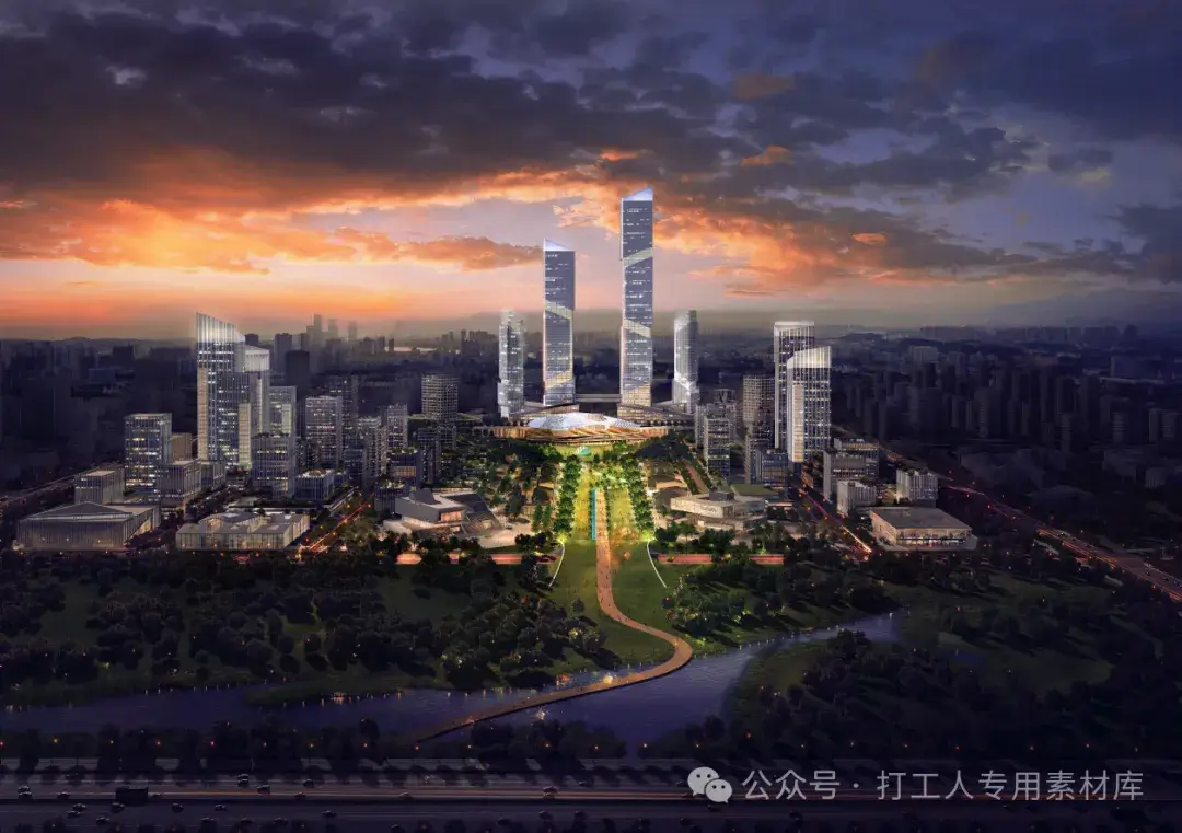 成都天府中央商务区总部基地城市设计深化方案【Gensler】（123P，36M）【WB513】