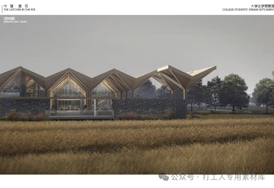 成都大学生梦想聚落建筑及景观概念性方案设计 （106P，61M）【WB491】