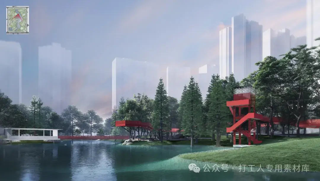 佛山顺德乐从南区公园景观方案设计（166P，245M）【WB588】