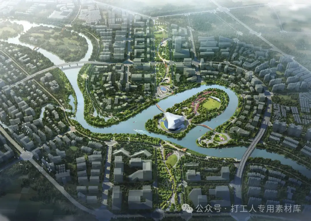 佛山南海里湖新城中央公园、中轴线公园、中央滨水带景观方案(174P,78M)【WB598】