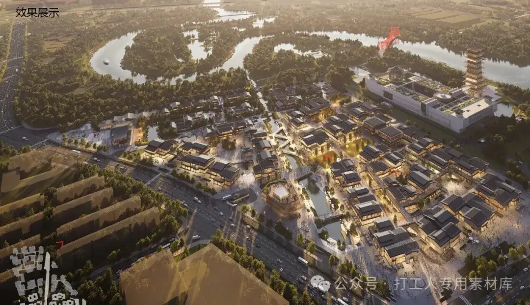 扬州三湾运河文化街区二期方案设计（65P，40M）【WB704】