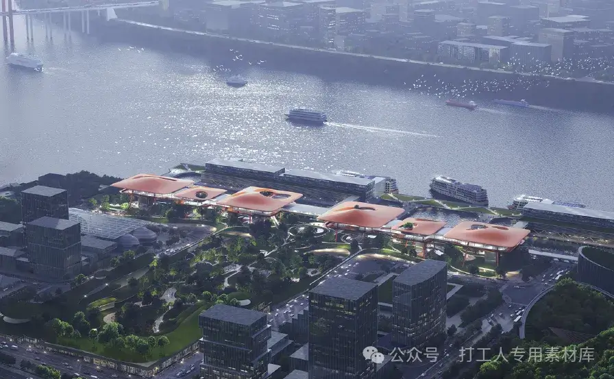 重庆寸滩邮轮港国际中心最终概念设计汇报及施工图【MAD】 （189P，532M）【WB590】