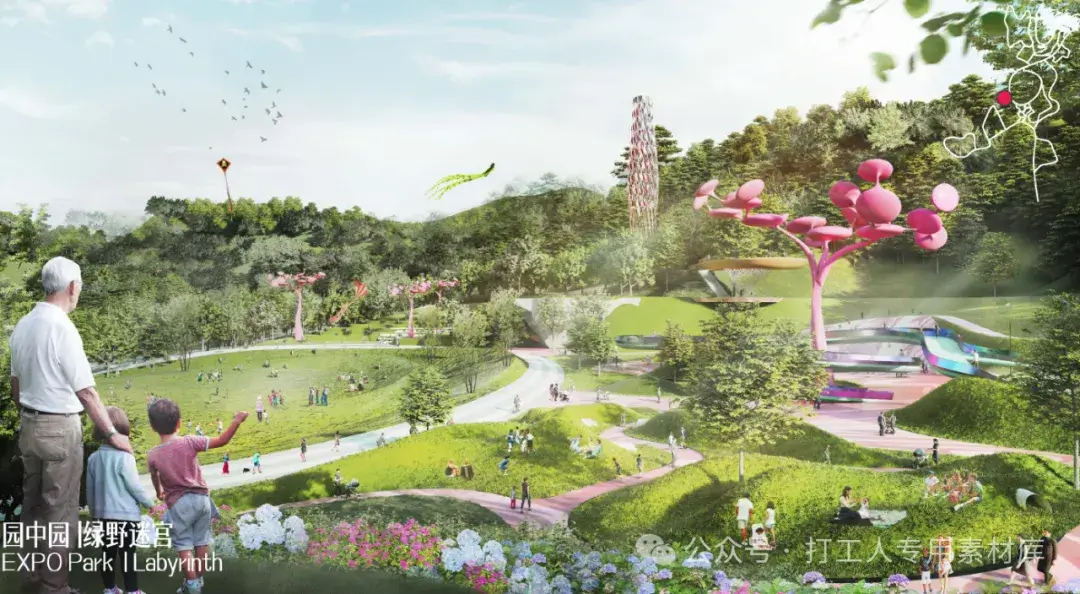 大浪之领/岭,穿针引线——深圳大浪犁头山郊野运动公园方案设计方案(263P,310M)【WB692】