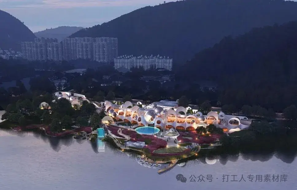 千岛湖大排档民宿项目方案设计方案（68P，21M）【WB822】