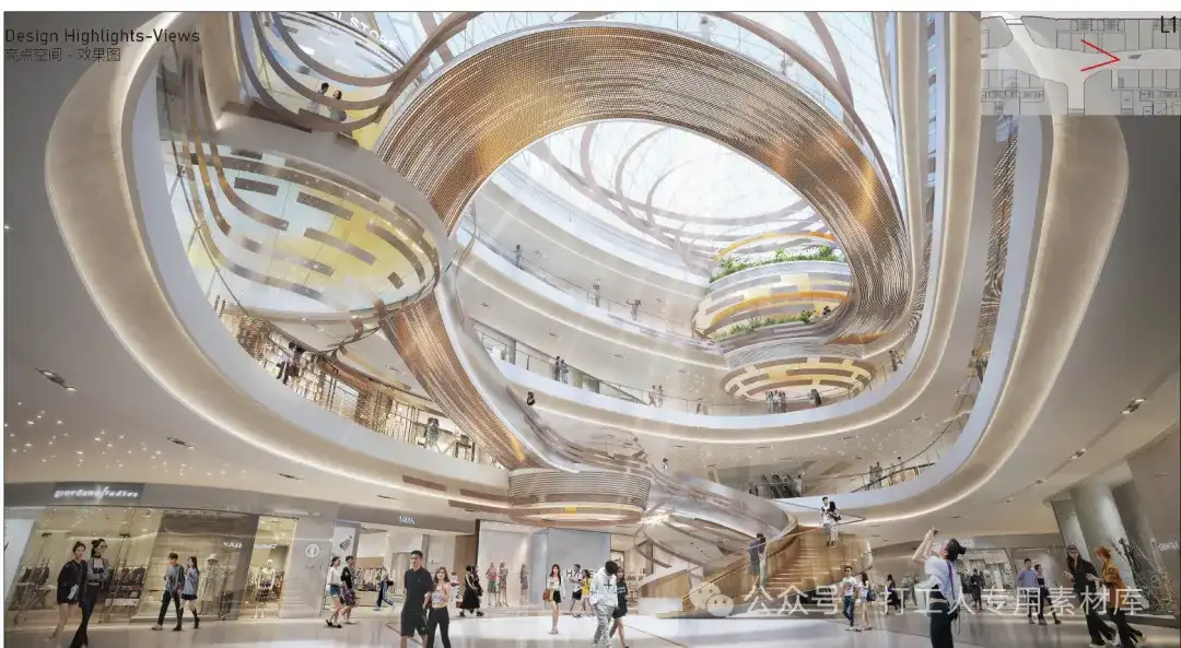 廊坊金茂览秀城商业广场室內设计（148P，170M）【WB933】