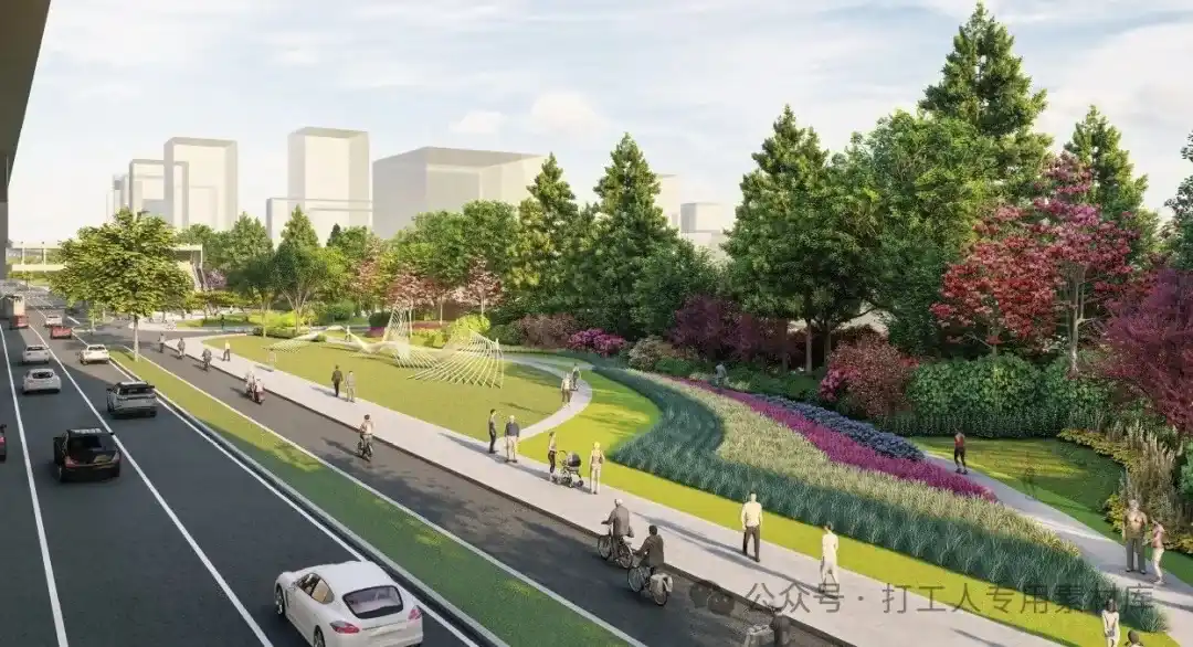 宁波奉化区东环线鄞城大道岳林东路景观方案设计（106P，342M）【WB1033】